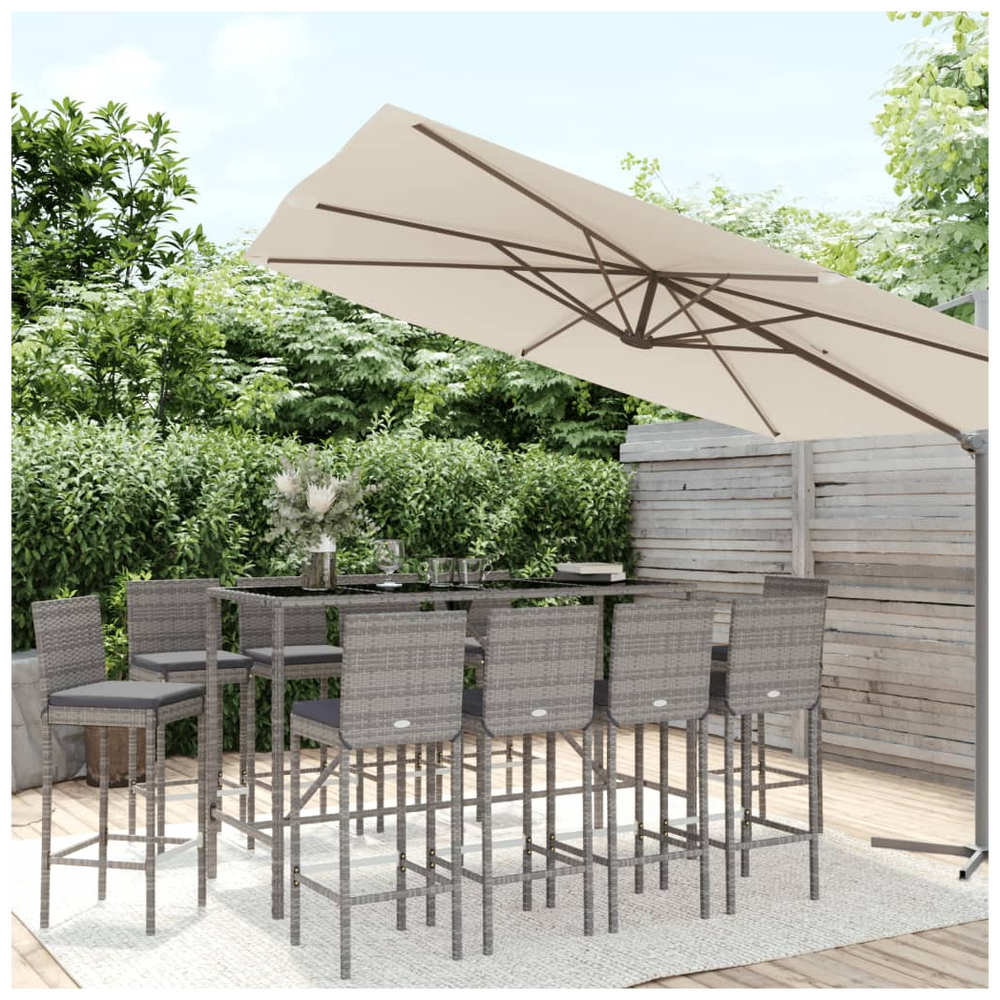 Garden Bar Set with Cushions