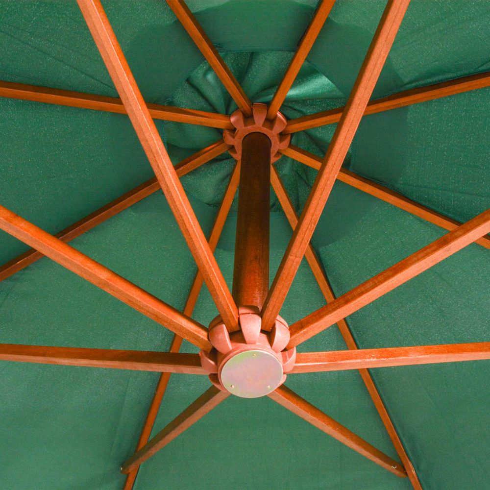 Hanging Parasol with Wooden Pole