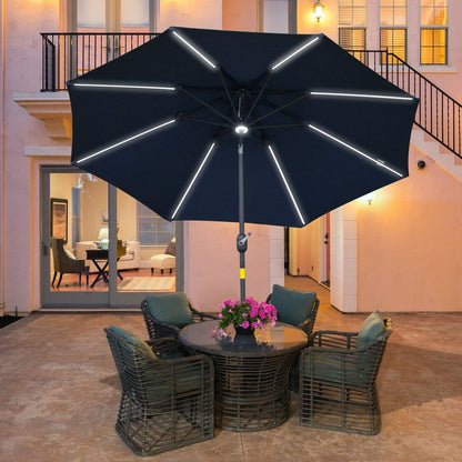 Garden Parasol with LED Solar Light