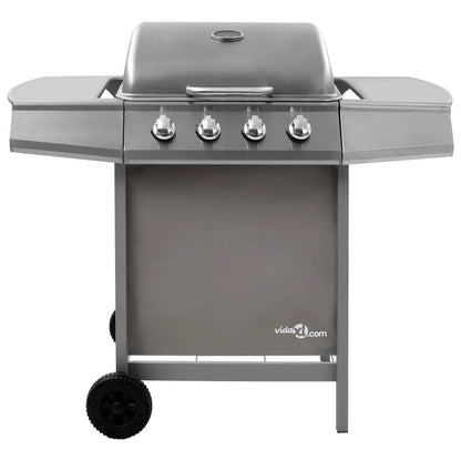 Gas BBQ with 4 Burners Silver