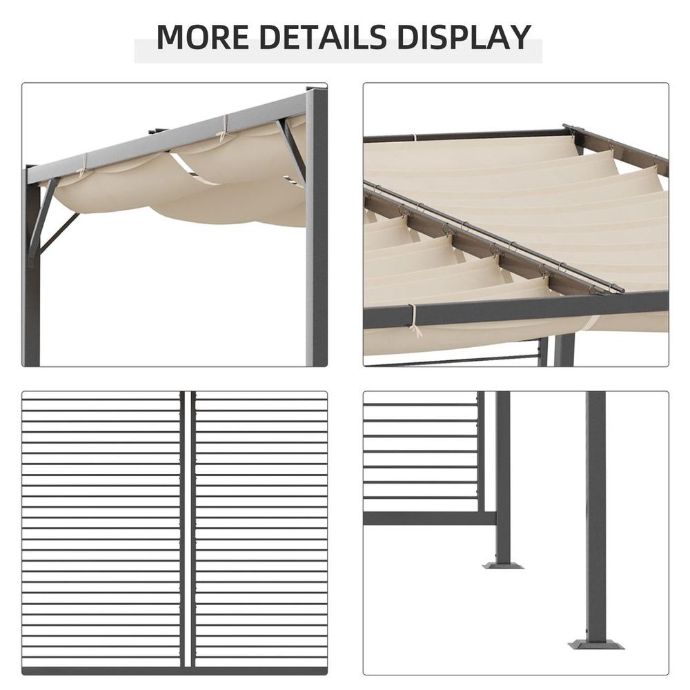 Metal Pergola & Retractable Canopy