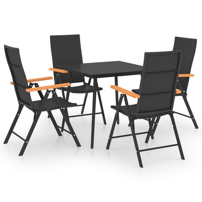 Dining Set Black and Brown