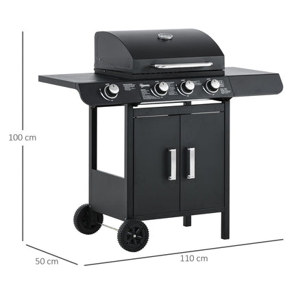 Gas 3+1 Burner BBQ