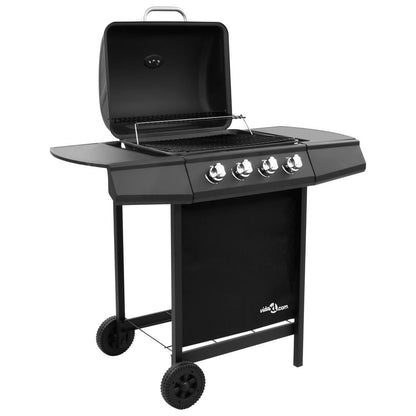 Gas BBQ with 4 Burners Black