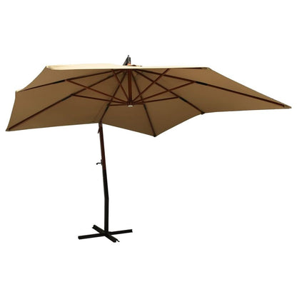 Hanging Parasol with Wooden Pole