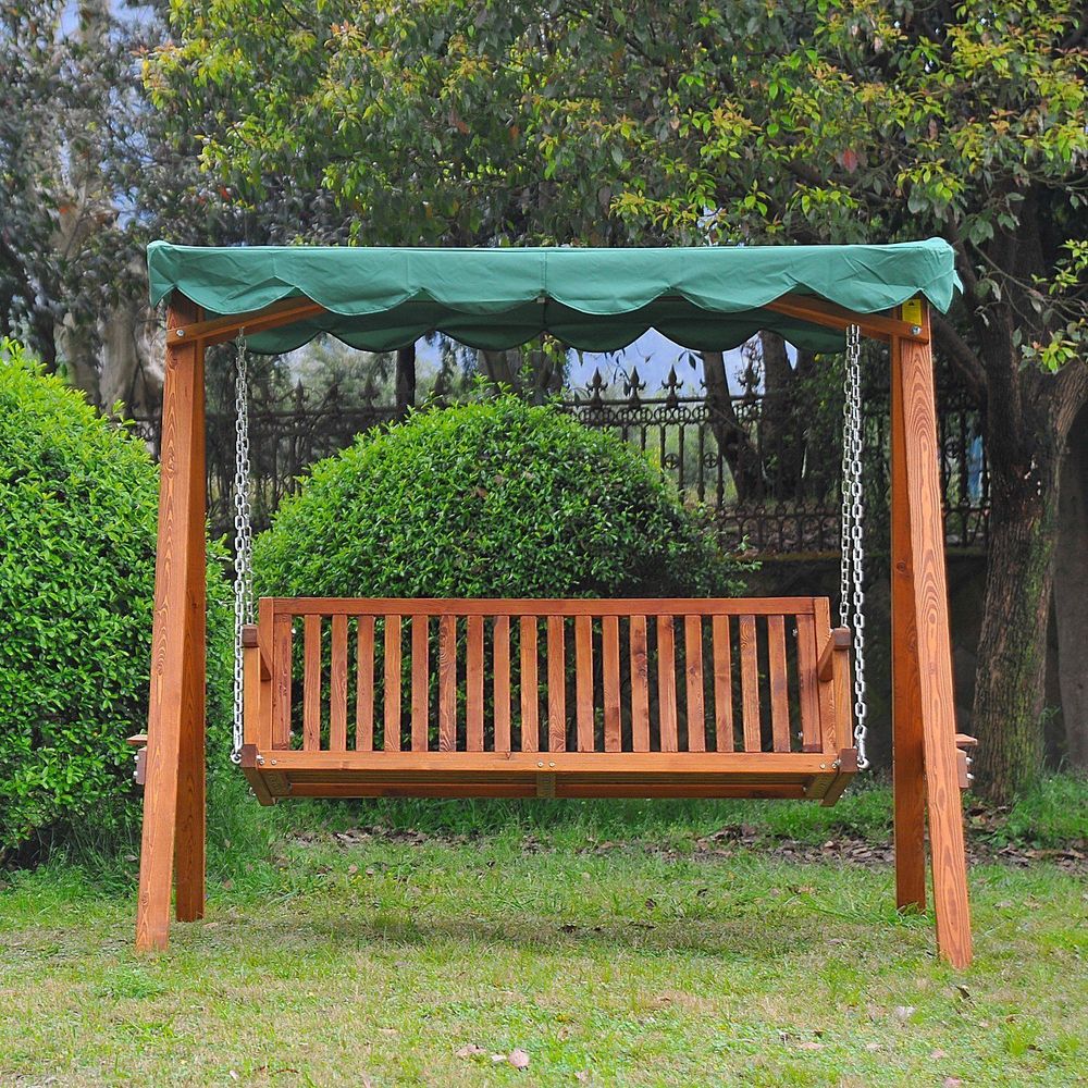 Wooden Garden Swing Chair