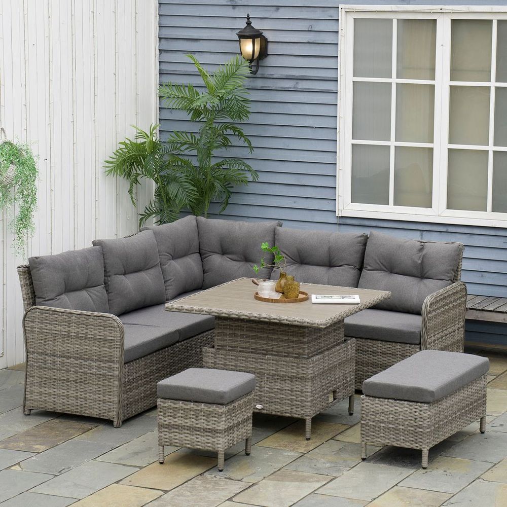 Rattan Sectional Conversation Corner