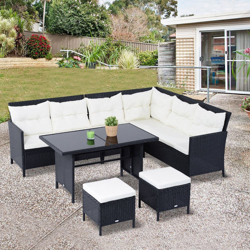 Garden Rattan Corner Dining Sofa