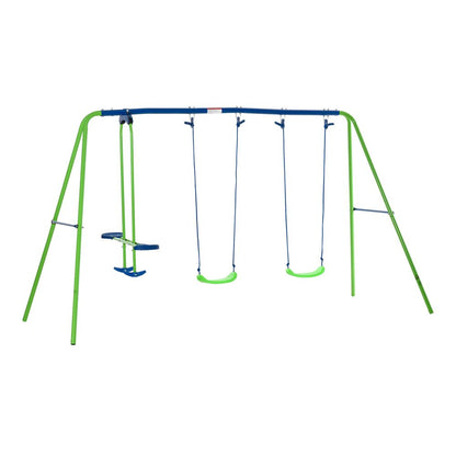 Metal 2 Swings & Seesaw Set