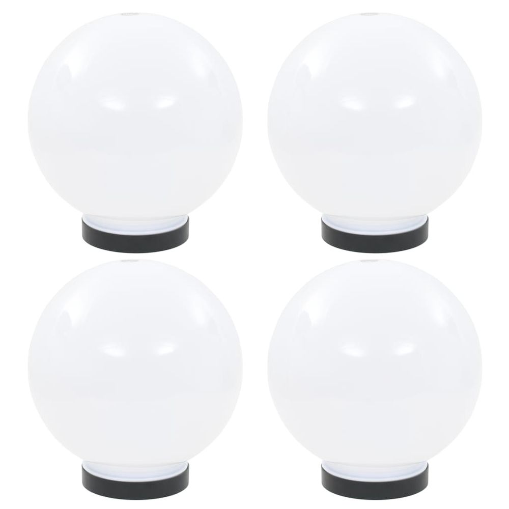 LED Bowl Lamps 4 pcs Spherical 20 cm to 40 cm PMMA