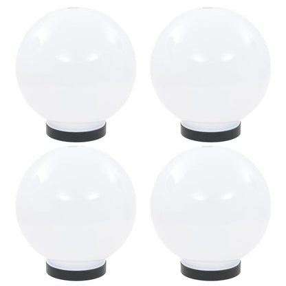 LED Bowl Lamps 4 pcs Spherical 20 cm to 40 cm PMMA