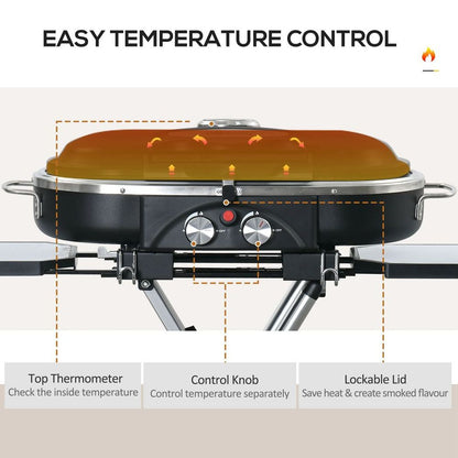 Foldable 2 Burner Gas BBQ