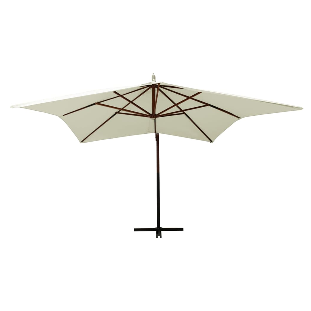 Hanging Parasol with Wooden Pole