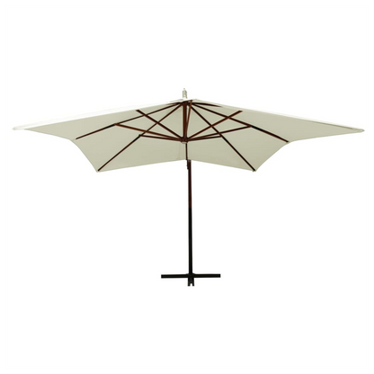 Hanging Parasol with Wooden Pole