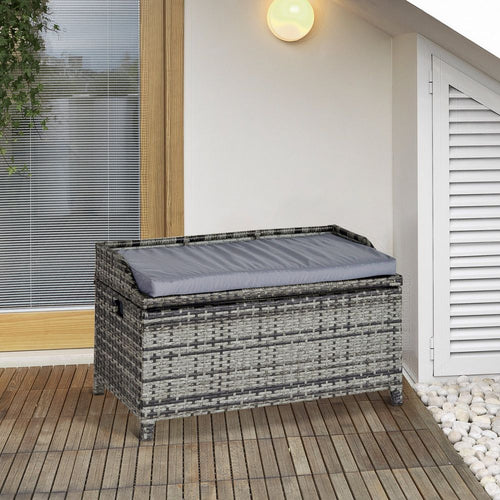 Rattan Bench with Cushion