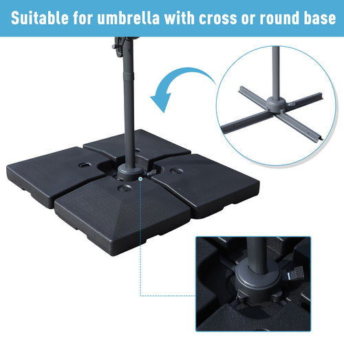 4pc Portable Umbrella Base