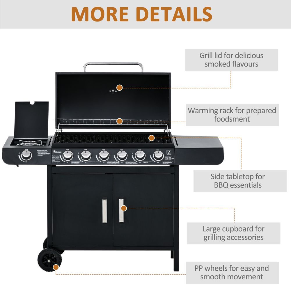 6+1 Burner Gas BBQ