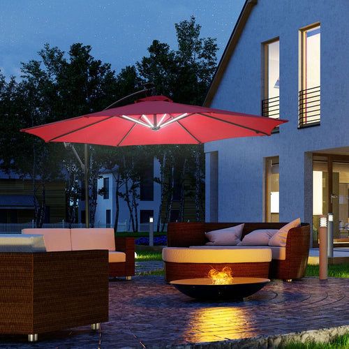 LED Patio Banana Umbrella