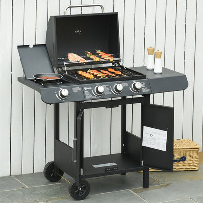 Gas 3+1 Burner BBQ