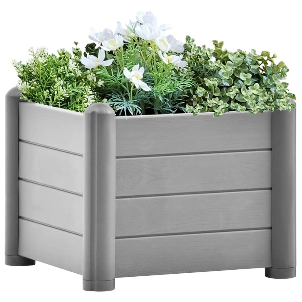 Garden Raised Bed PP Stone Grey