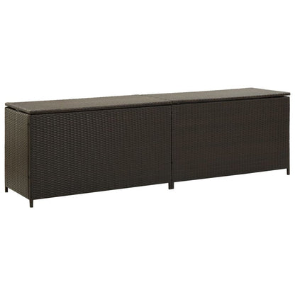 Garden Storage Box Poly Rattan