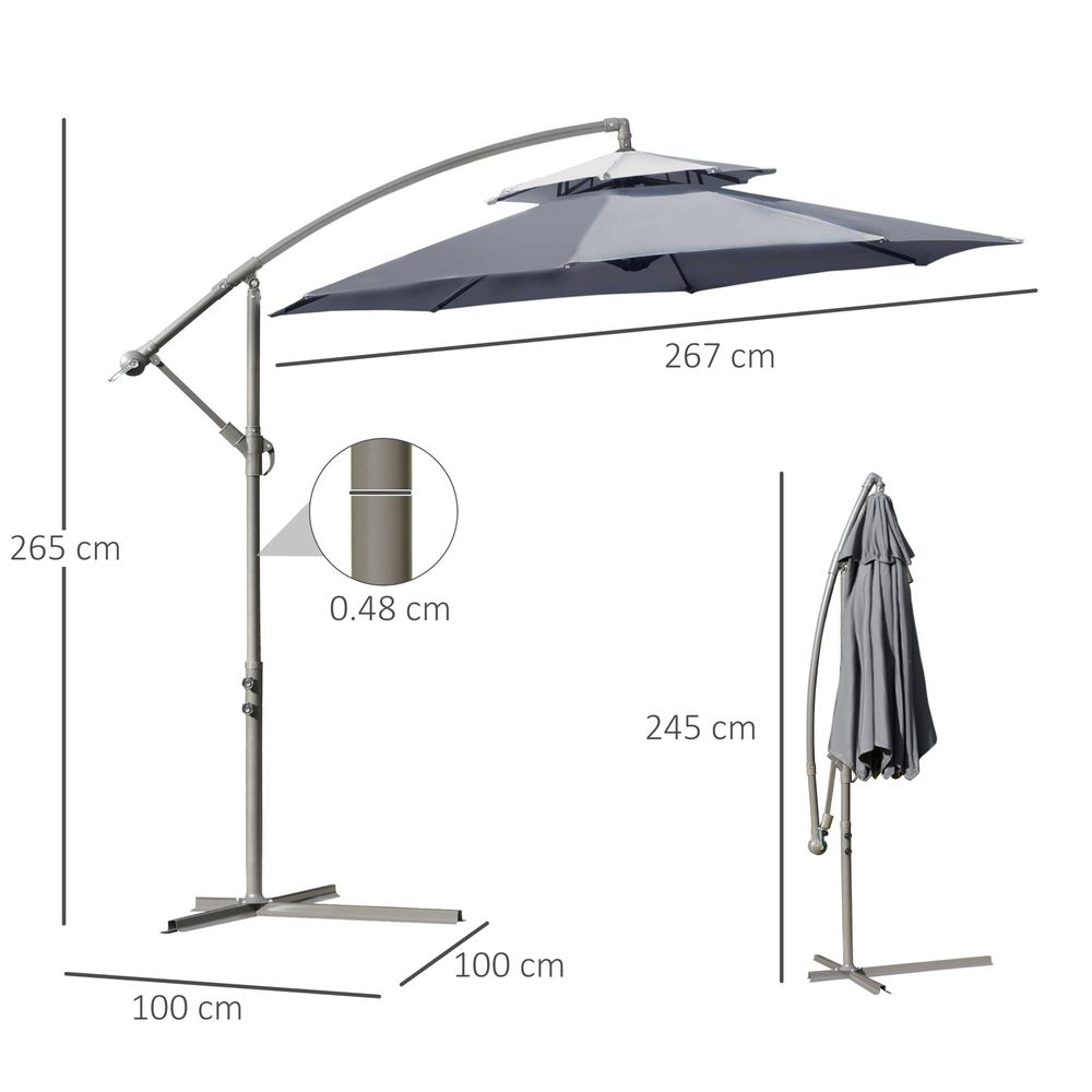 Garden Banana Parasol 2.7m