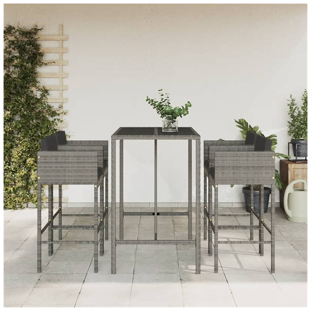 Garden Bar Set with Cushions