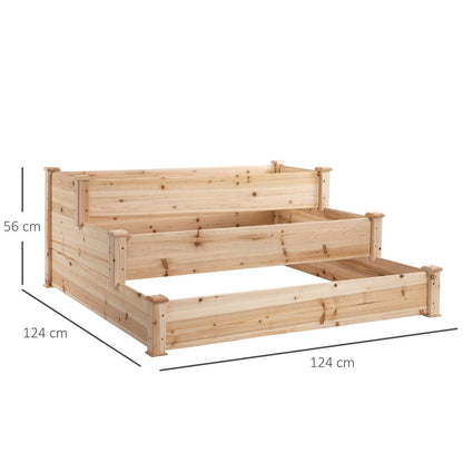 Wooden Raised Bed 3-Tier