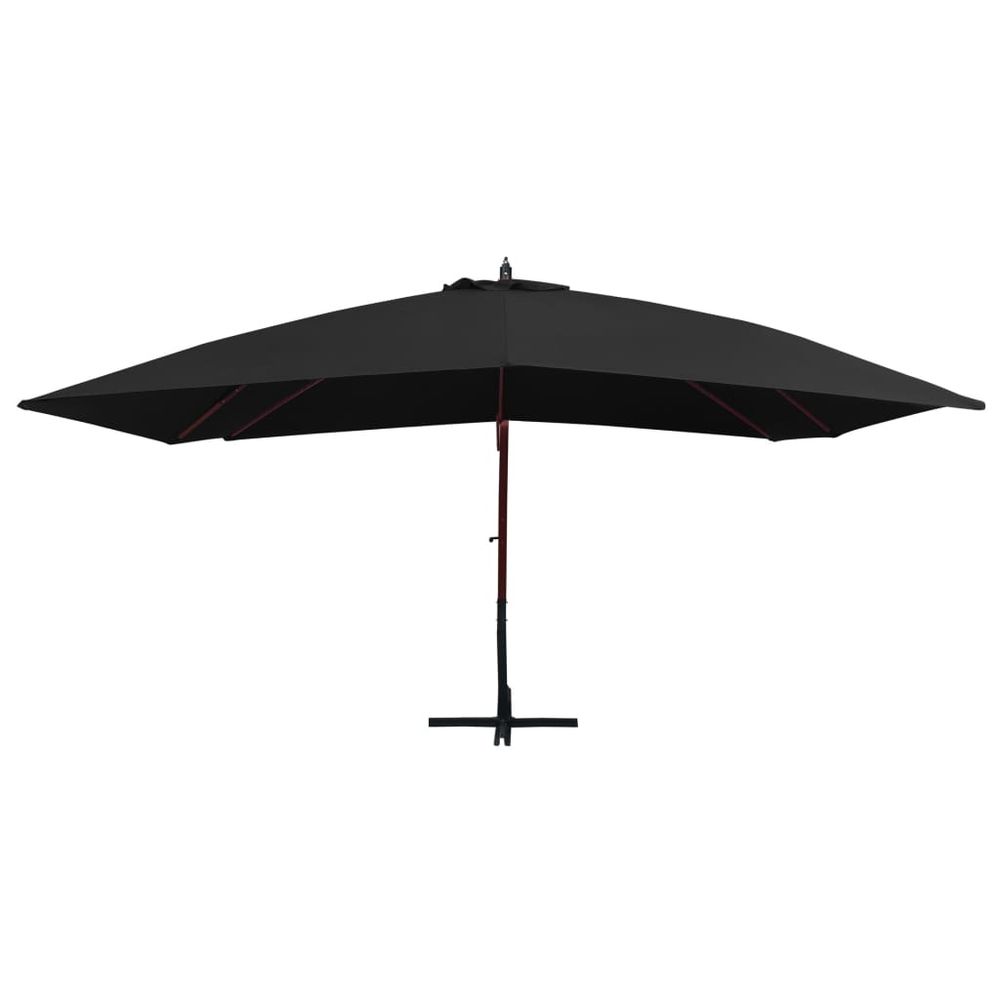 Hanging Parasol with Wooden Pole