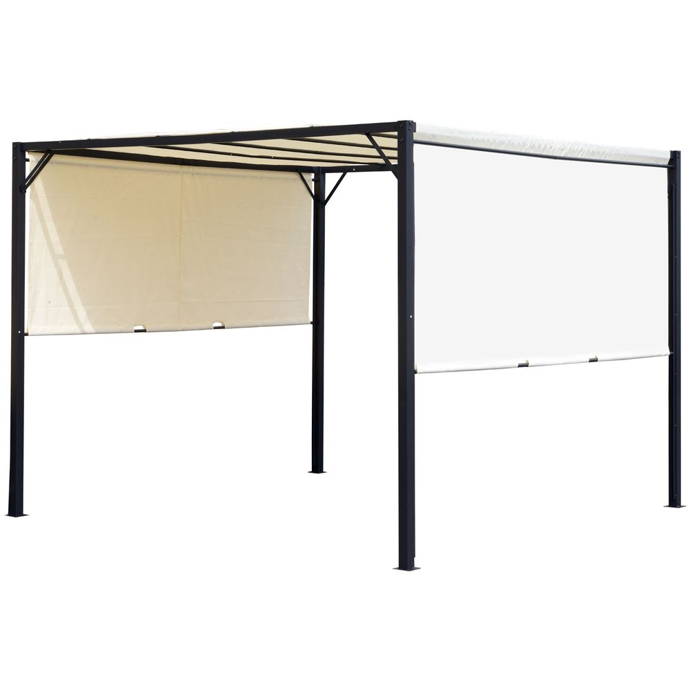 Retractable Pergola Canopy Cover Cream