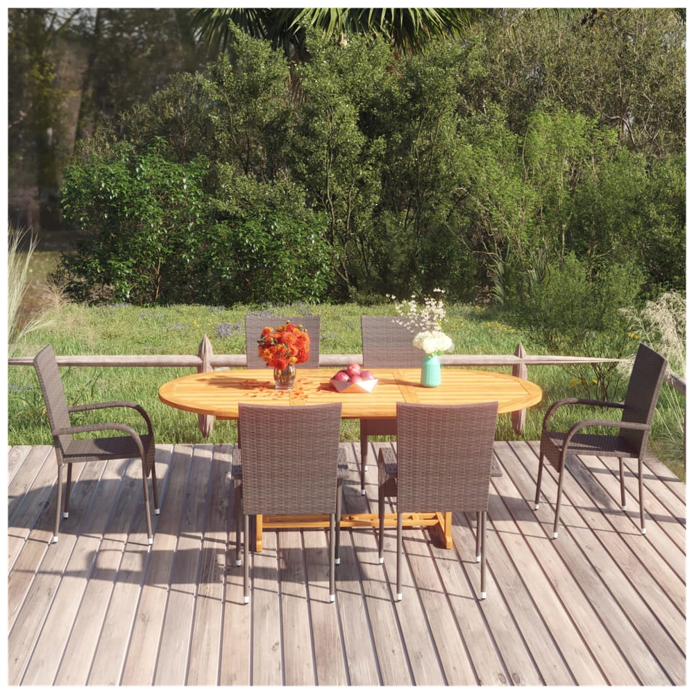 Dining Set Poly Rattan