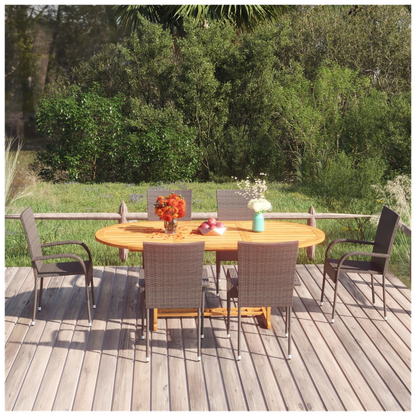 Dining Set Poly Rattan