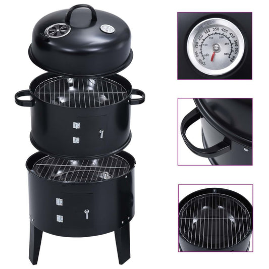 3-in-1 Charcoal Smoker BBQ