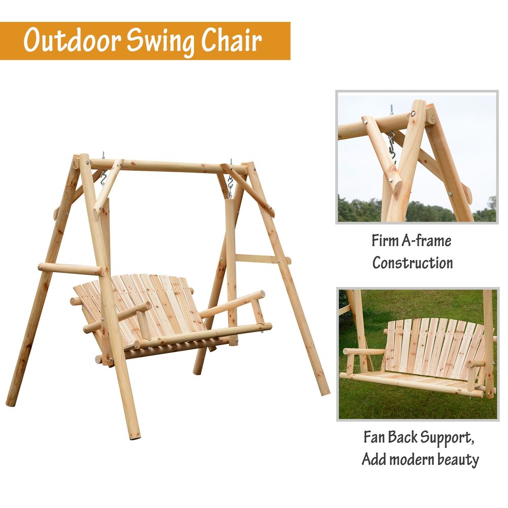 Wooden swing bench