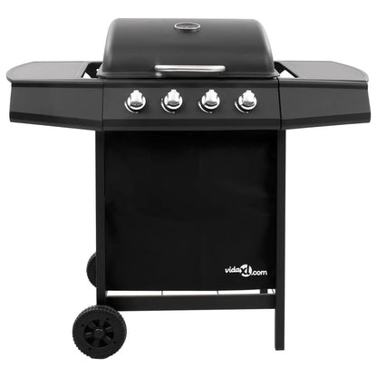 Gas BBQ with 4 Burners Black