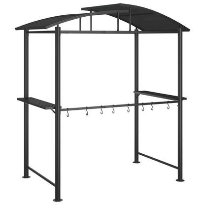 BBQ Gazebo with Side Shelves Anthracite