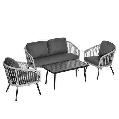 Rattan Patio Sofa Set