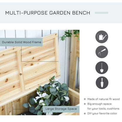 Garden Bench & Arch Wood Storage