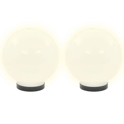 LED Bowl Lamps 4 pcs Spherical 20 cm to 40 cm PMMA