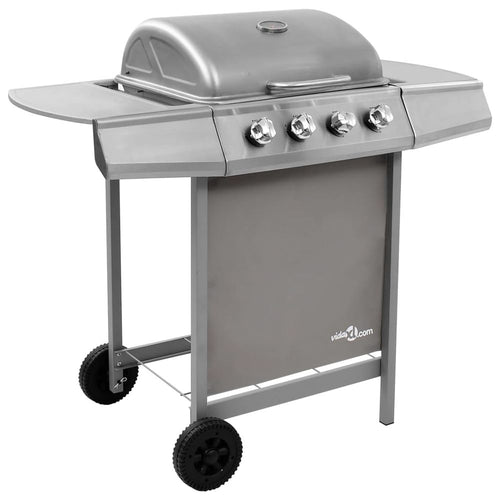 Gas BBQ with 4 Burners Silver