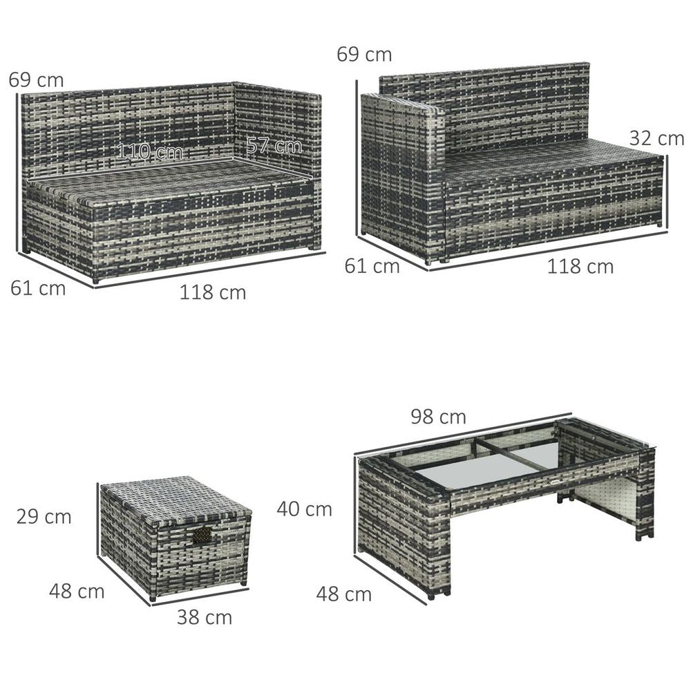 6pcs - Garden Furniture Sofa Set