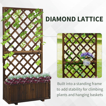 Planter with Topped Trellis