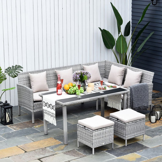 Rattan Dining Lounge Set