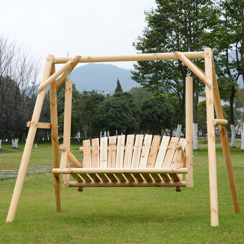 Wooden swing bench