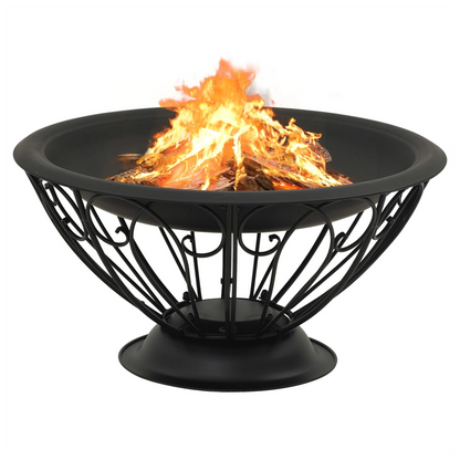 Fire Pit with Poker 75 cm XXL Steel