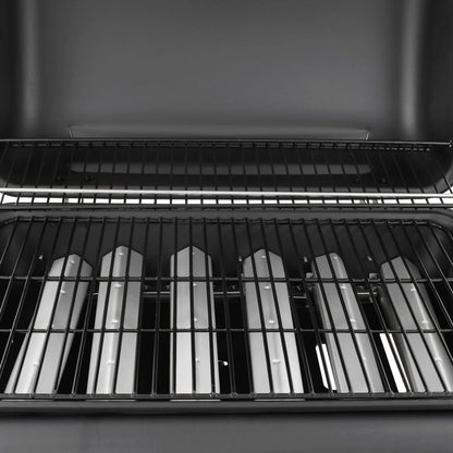 Gas BBQ with 6 Burners Black