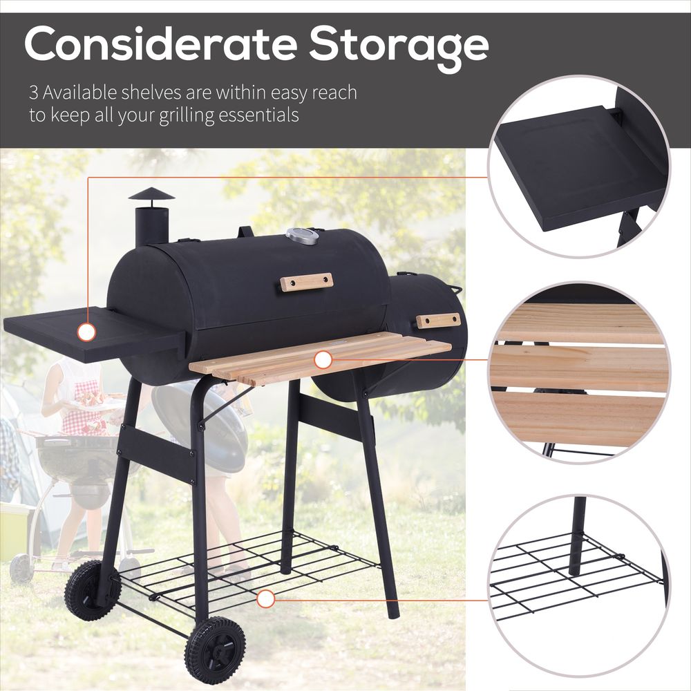 Charcoal BBQ / Smoker Combo Backyard