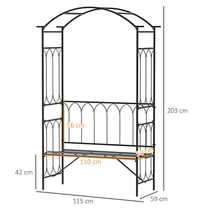 Garden Arbour Bench Plant Climbing Support