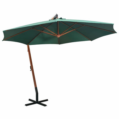 Hanging Parasol with Wooden Pole