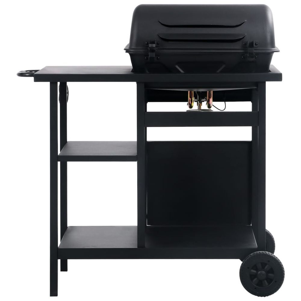 Gas BBQ Grill with 3-layer Side Table